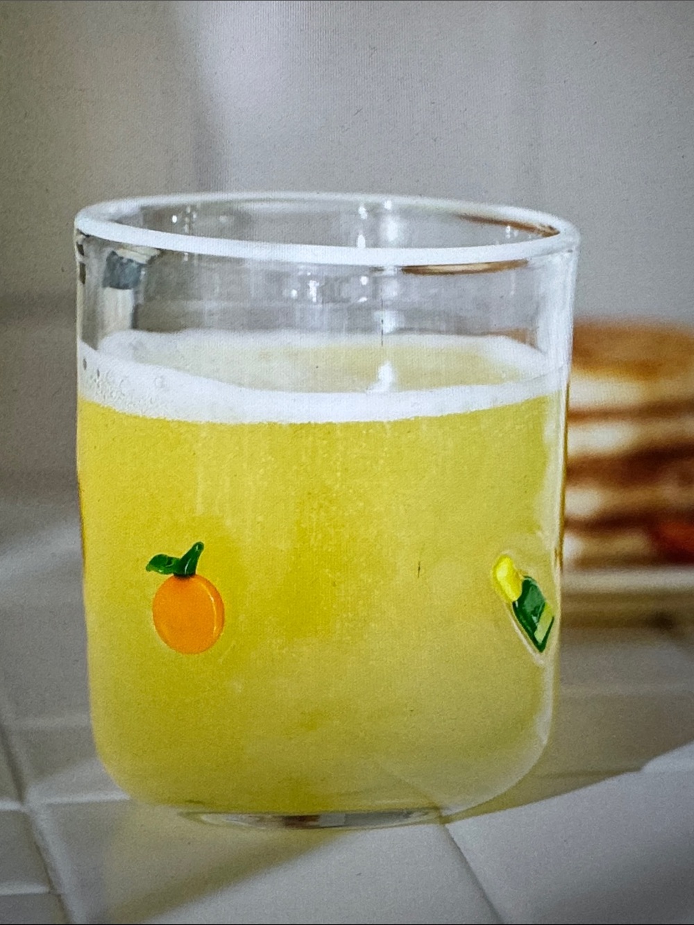 Anthropologie Mimosa Icon Juice Glass
